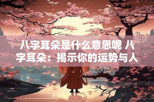 八字耳朵是什么意思呢 八字耳朵:揭示你的运势与人生奥秘 八字耳朵是什么意思呢 八字耳朵:揭示你的运势与人生奥秘