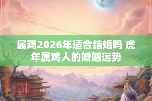 属鸡2026年适合结婚吗 虎年属鸡人的婚姻运势
