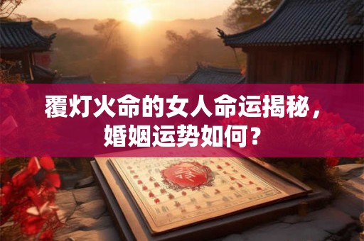 覆灯火命的女人命运揭秘，婚姻运势如何？