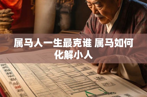 属马人一生最克谁 属马如何化解小人 属马人一生最克谁 属马如何化解小人