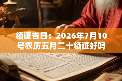领证吉日：2026年7月10号农历五月二十领证好吗
