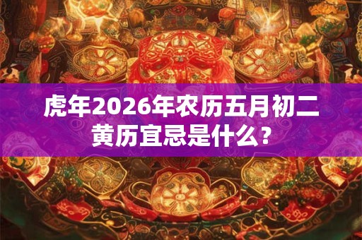 虎年2026年农历五月初二黄历宜忌是什么? 虎年2026年农历五月初二黄历宜忌是什么?