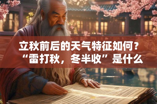 立秋前后的天气特征如何?“雷打秋,冬半收”是什么意思? 立秋前后的天气特征如何?“雷打秋,冬半收”是什么意思?