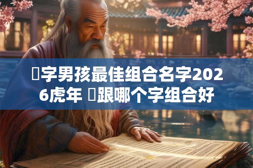 祎字男孩最佳组合名字2026虎年 祎跟哪个字组合好