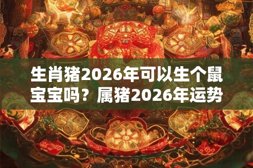 生肖猪2026年可以生个鼠宝宝吗？属猪2026年运势好不好？