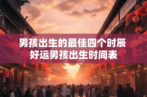 男孩出生的最佳四个时辰 好运男孩出生时间表