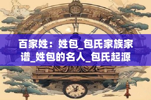百家姓:姓包_包氏家族家谱_姓包的名人_包氏起源 百家姓:姓包_包氏家族家谱_姓包的名人_包氏起源