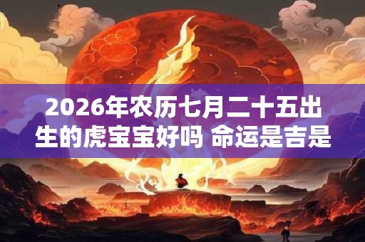 2026年农历七月二十五出生的虎宝宝好吗 命运是吉是凶