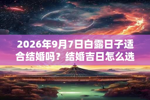 2026年9月7日白露日子适合结婚吗？结婚吉日怎么选择？