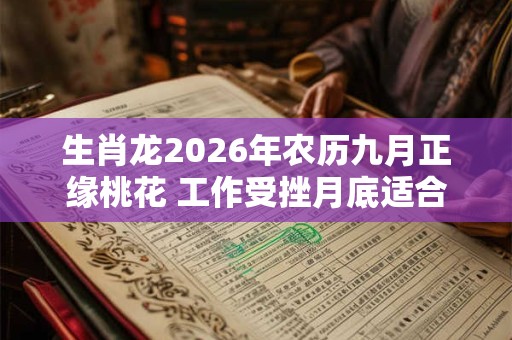 生肖龙2026年农历九月正缘桃花 工作受挫月底适合跳槽