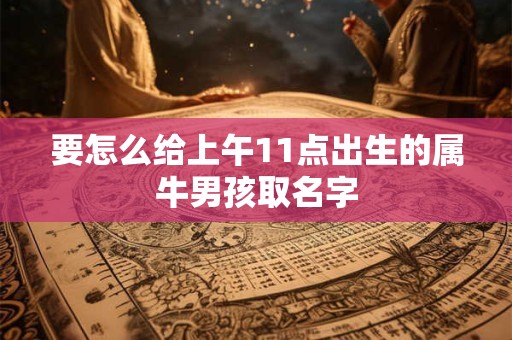要怎么给上午11点出生的属牛男孩取名字