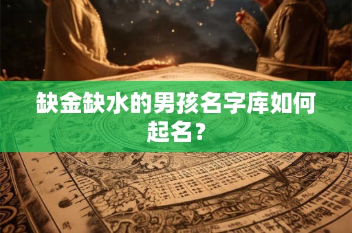 缺金缺水的男孩名字库如何起名？