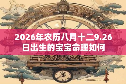 2026年农历八月十二9.26日出生的宝宝命理如何 2026年农历八月十二9.26日出生的宝宝命理如何