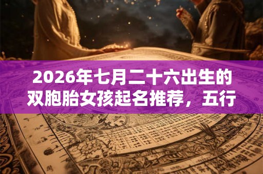 2026年七月二十六出生的双胞胎女孩起名推荐，五行属什么