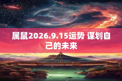 属鼠2026.9.15运势 谋划自己的未来 属鼠2026.9.15运势 谋划自己的未来