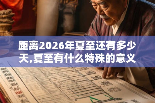 距离2026年夏至还有多少天,夏至有什么特殊的意义 距离2026年夏至还有多少天,夏至有什么特殊的意义