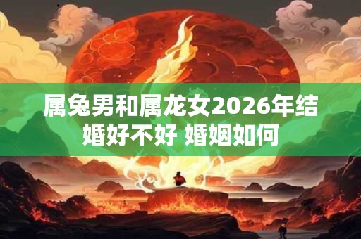 属兔男和属龙女2026年结婚好不好 婚姻如何 属兔男和属龙女2026年结婚好不好 婚姻如何