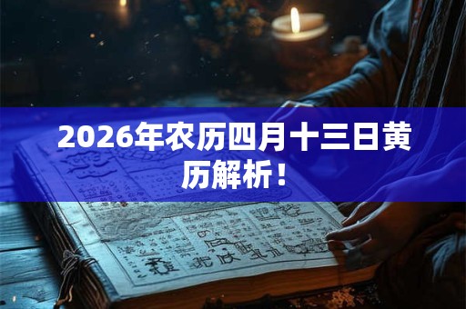 2026年农历四月十三日黄历解析！