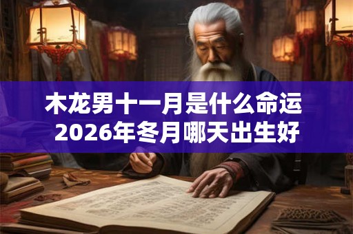 木龙男十一月是什么命运 2026年冬月哪天出生好