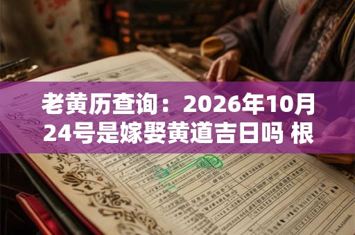 老黄历查询：2026年10月24号是嫁娶黄道吉日吗 根据八字择吉日