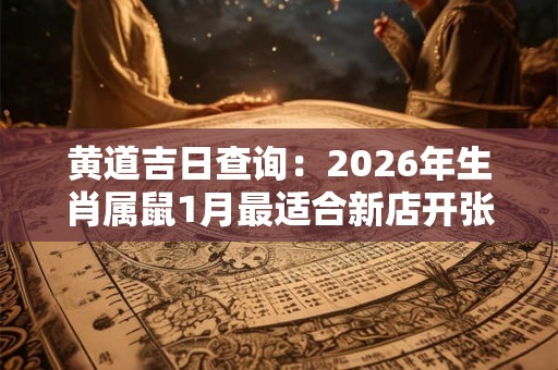 黄道吉日查询：2026年生肖属鼠1月最适合新店开张的吉日