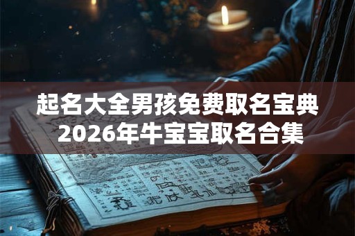 起名大全男孩免费取名宝典 2026年牛宝宝取名合集 起名大全男孩免费取名宝典 2026年牛宝宝取名合集