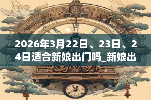2026年3月22日、23日、24日适合新娘出门吗_新娘出门吉利吗