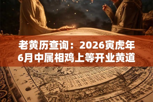 老黄历查询：2026寅虎年6月中属相鸡上等开业黄道吉日一览