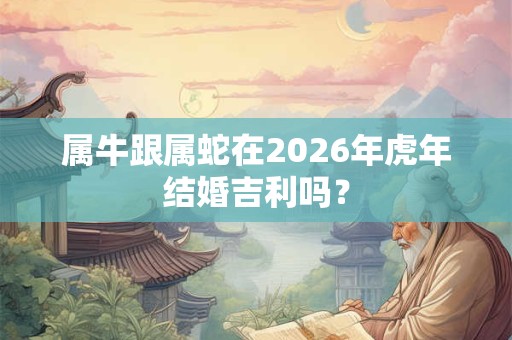 属牛跟属蛇在2026年虎年结婚吉利吗? 属牛跟属蛇在2026年虎年结婚吉利吗?