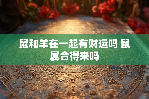 鼠和羊在一起有财运吗 鼠属合得来吗