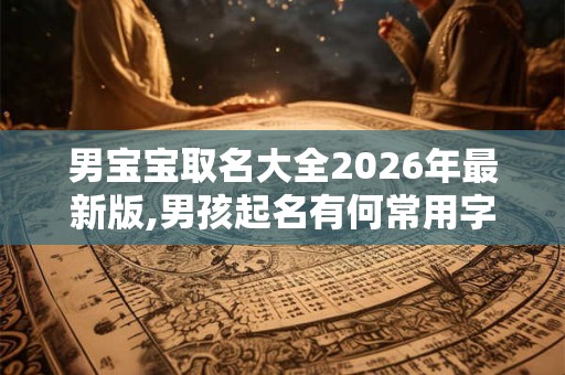 男宝宝取名大全2026年最新版,男孩起名有何常用字？