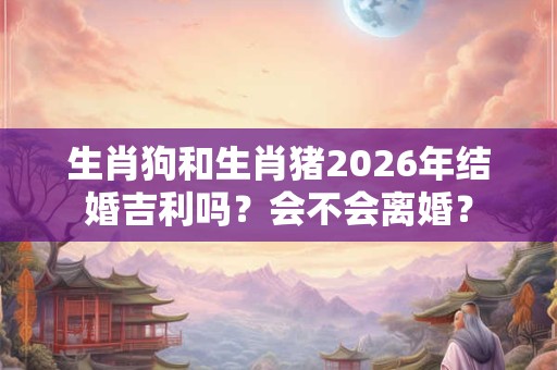 生肖狗和生肖猪2026年结婚吉利吗?会不会离婚? 生肖狗和生肖猪2026年结婚吉利吗?会不会离婚?