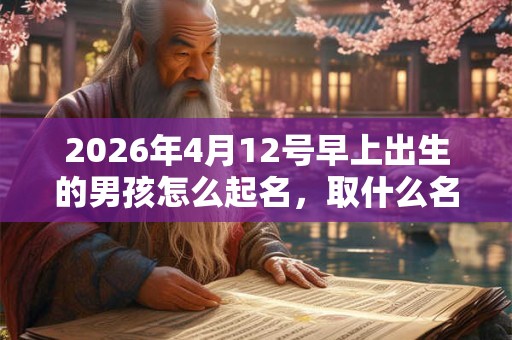 2026年4月12号早上出生的男孩怎么起名，取什么名字吉祥？