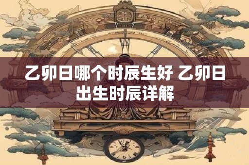 乙卯日哪个时辰生好 乙卯日出生时辰详解