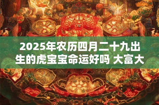 2026年农历四月二十九出生的虎宝宝命运好吗 大富大贵吗 2026年农历四月二十九出生的虎宝宝命运好吗 大富大贵吗
