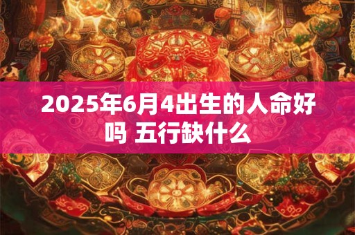 2026年6月4出生的人命好吗 五行缺什么 2026年6月4出生的人命好吗 五行缺什么