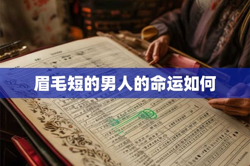 眉毛短的男人的命运如何